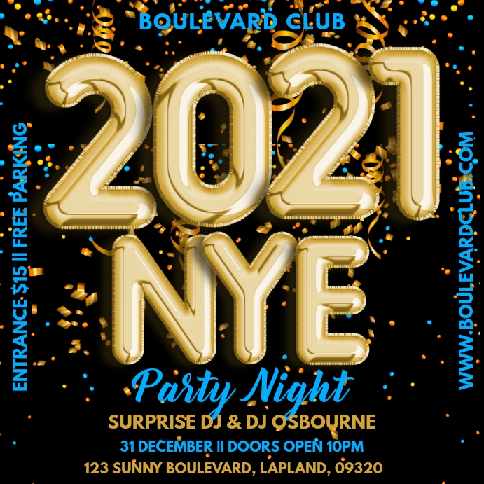 Copy of New Years Eve 2021 Party Template | PosterMyWall