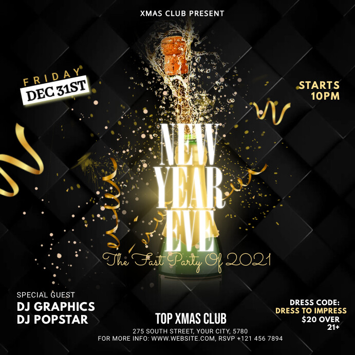 New Years Eve Flyer Template PosterMyWall