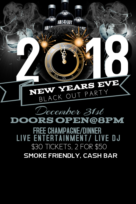 Silvester Flyer Vorlage Postermywall