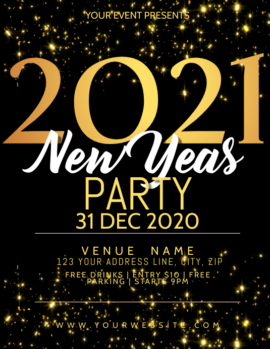 New Years Eve Party Flyer Template PosterMyWall