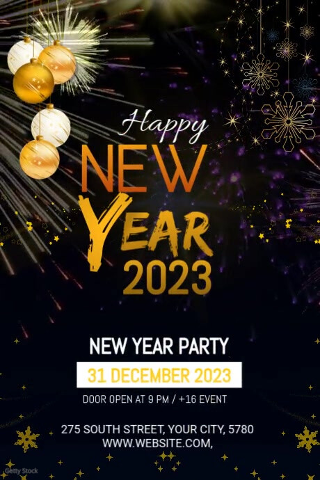 New years party celebration Template, Poster