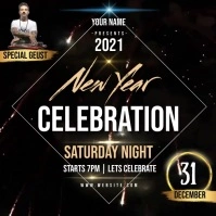 new years party celebration Template Quadrato (1:1)