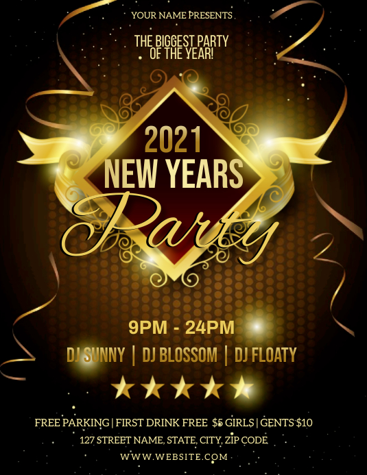 Silvester Party Event Flyer Vorlage Vorlage Postermywall