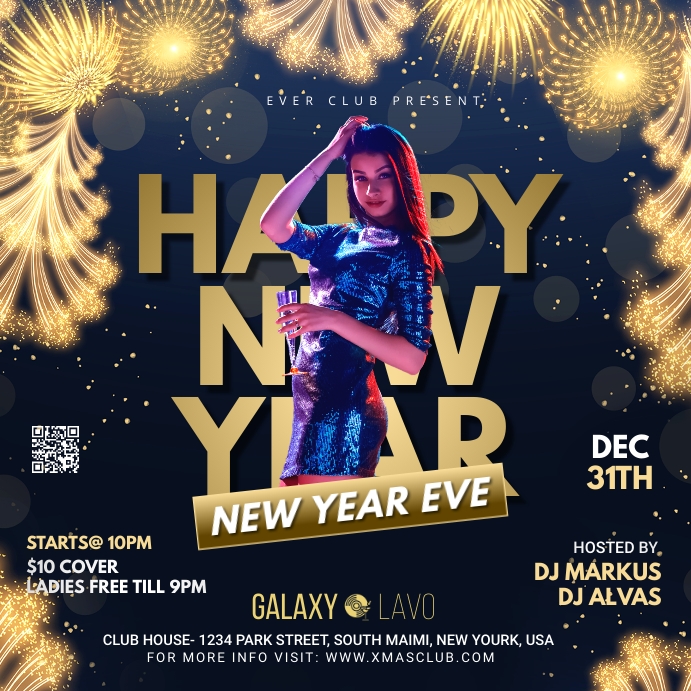 New Years Party flyer Template PosterMyWall
