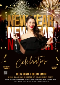 New Years party Flyer A1 template