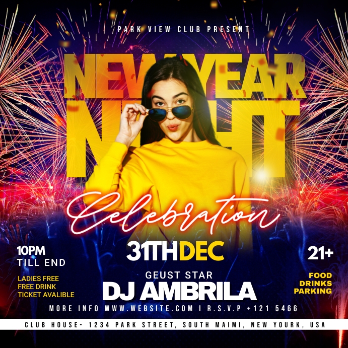 New Years Party flyer Template PosterMyWall