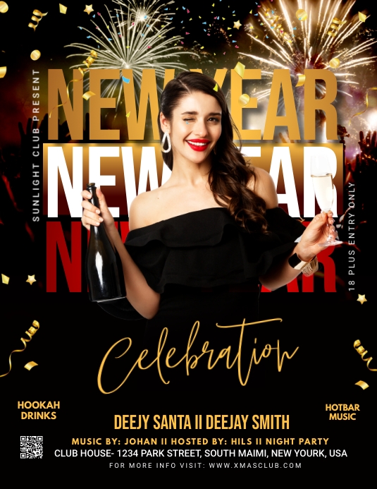 New Years party Flyer Template PosterMyWall