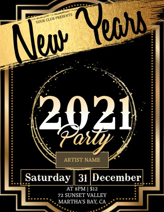 new years party invitation Template PosterMyWall