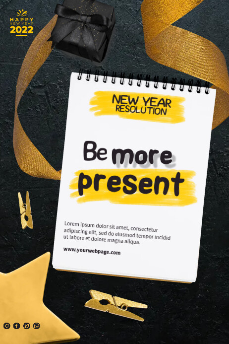 New Years Resolution Poster Template | PosterMyWall