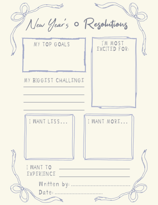 Resolution Card Design New Years Resolutions Cards Template | PosterMyWall