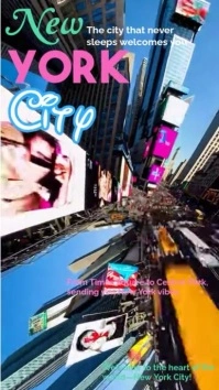 New York City Instagram Reel template