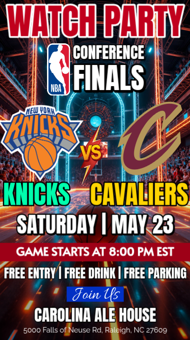 Plantilla de Nba Conference Finals Watch Party | PosterMyWall