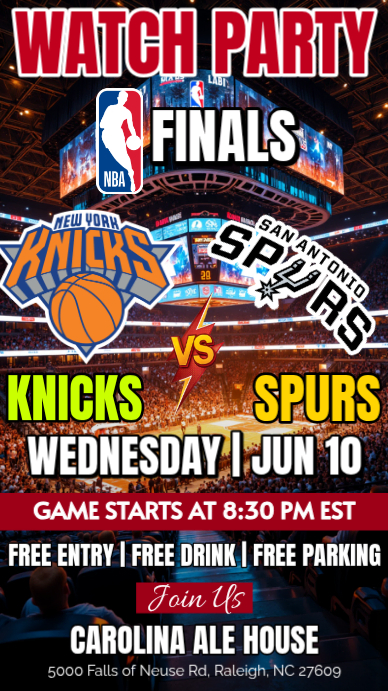 Plantilla de Nba Finals Watch Party | PosterMyWall