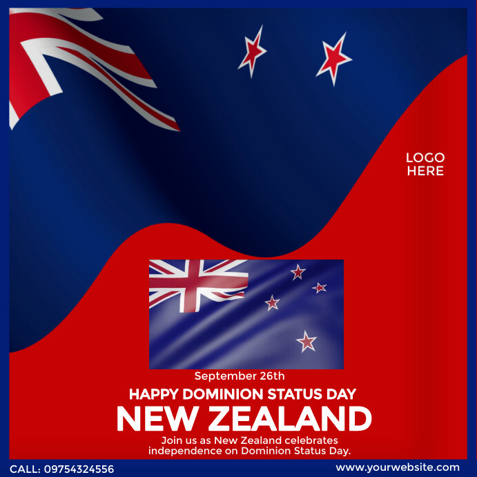 New Zealand Dominion Status Day Instagram na Post template