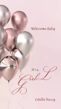 Newborn Baby Your Story Digital Display (9:16) template