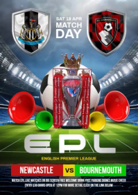 EPL Match Day Event A6 Template