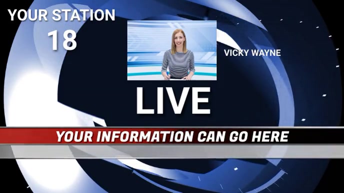 NEWS (LIVE) Digital Display (16:9) template