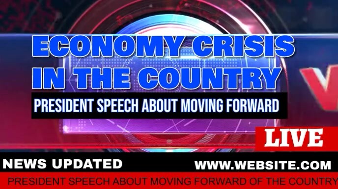 news broadcast video digital display template