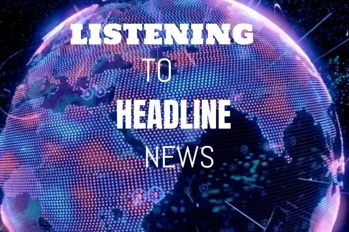 News broadcaster/ headline Cartaz template