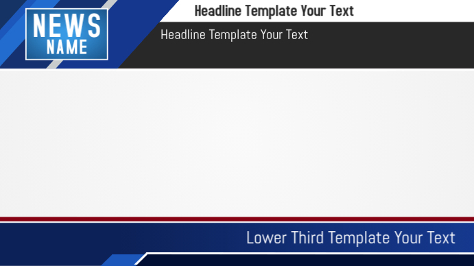 Modèle News headline and lower third design template | PosterMyWall