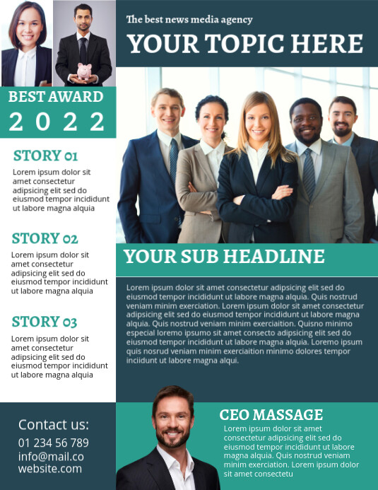 News Letter Template Flyer (US Letter)