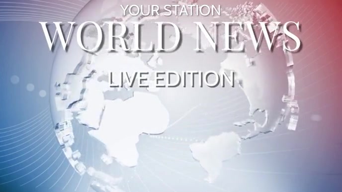 NEWS - LIVE (Replace video & photo with yours) 数字显示屏 (16:9) template