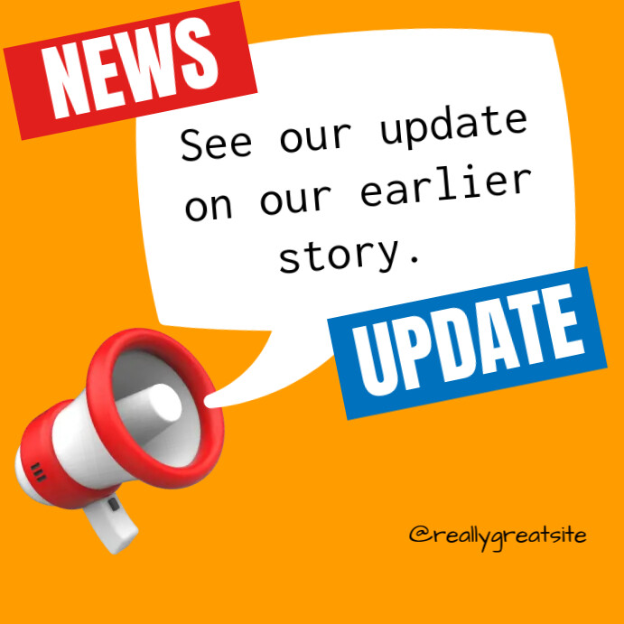 Live Update Examples Plantilla de News Update Announcement | PosterMyWall
