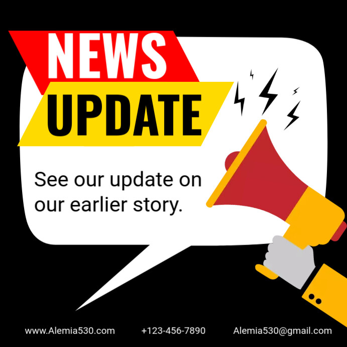 Updates Printable Copy of News Update Template | PosterMyWall
