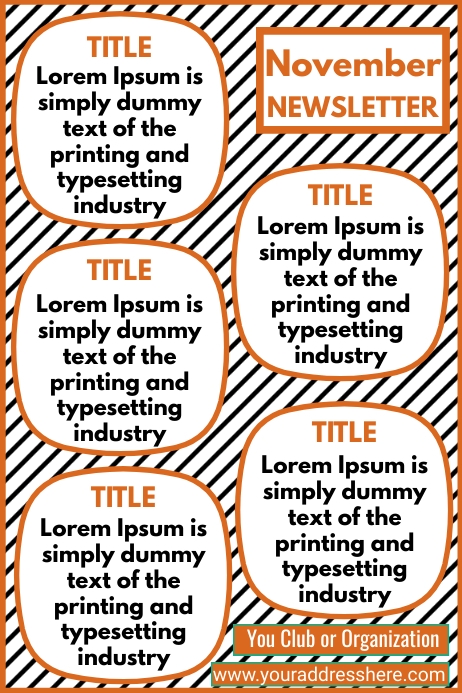 Newsletter Poster Examples Newsletter, November newsletter Template | PosterMyWall