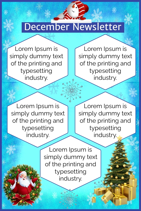 December Newsletter Intro Newsletter December Template | PosterMyWall