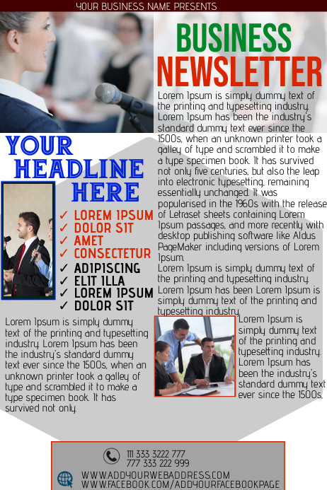 NEWSLETTER Poster template