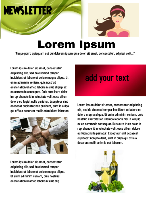 Newsletter Flyer (US Letter) template