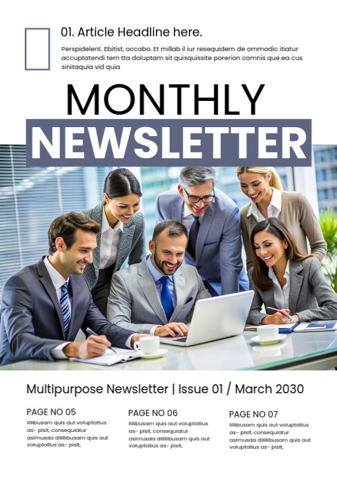Newsletter Template Customization Newsletter Template | PosterMyWall