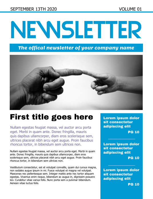 Newsletter Templat Postermywall