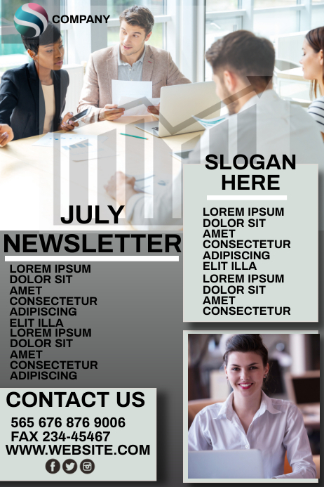 Newsletter Poster Examples Newsletter Template | PosterMyWall