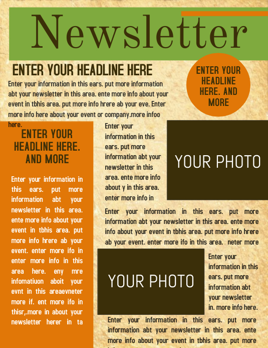 Newsletter Poster Examples Copy of NEWSLETTER | PosterMyWall