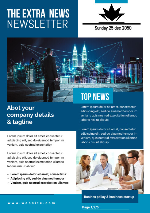 Newsletter Flyer.pdf Plantilla de Newsletter Flyer Template | PosterMyWall