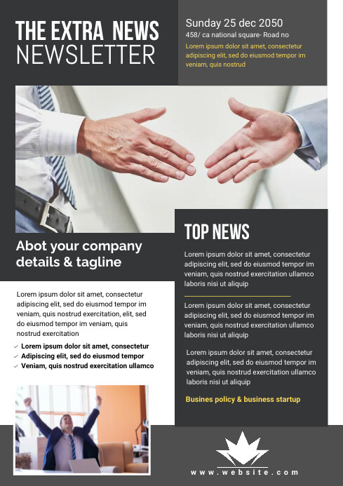 Newsletter Flyer.pdf Plantilla de Newsletter Flyer Template | PosterMyWall