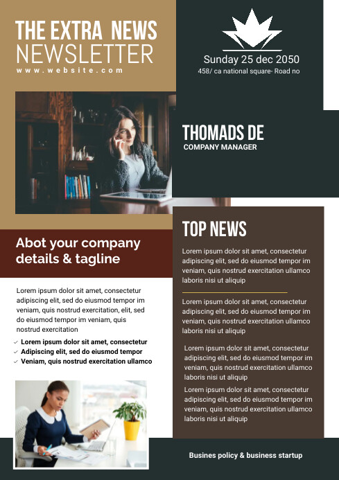 Copy of Newsletter Flyer Template | PosterMyWall
