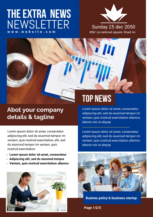 Newsletter Flyer.pdf Plantilla de Newsletter Flyer Template | PosterMyWall