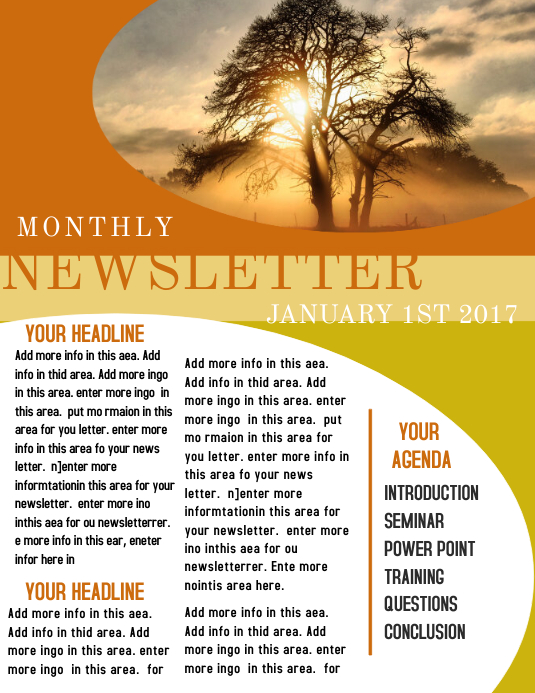 NEWSLETTER Template PosterMyWall