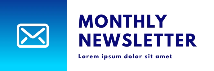 Newsletter Header Gradient Bold Template | PosterMyWall