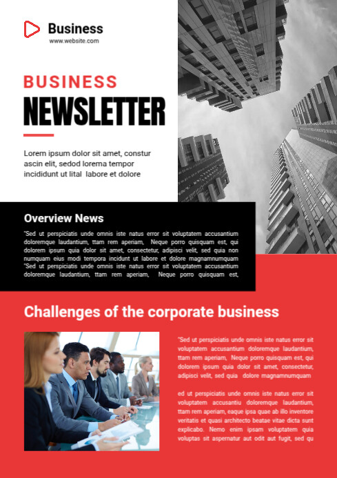Newsletter layout A4 template