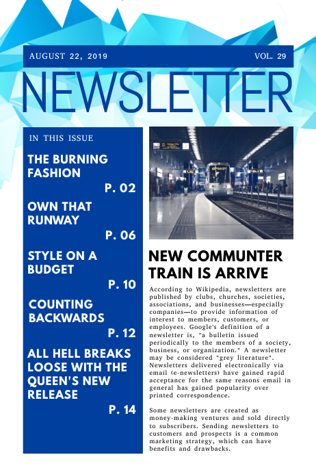 Newsletter Poster Examples Newsletter Templat | PosterMyWall