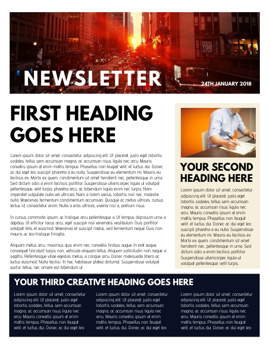 Newsletter Poster Examples Newsletter Template | PosterMyWall