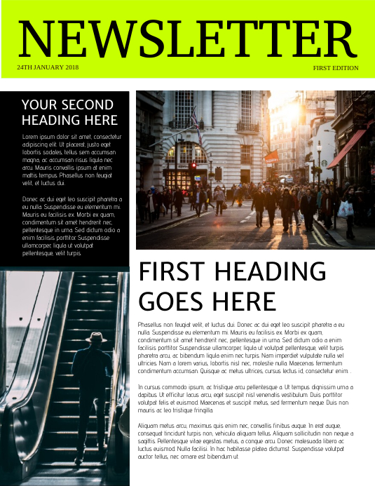 Newsletter Poster Examples Newsletter Template | PosterMyWall