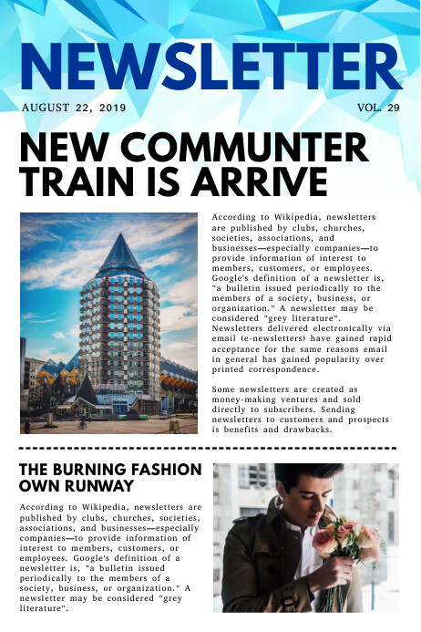 Newsletter Templat Postermywall