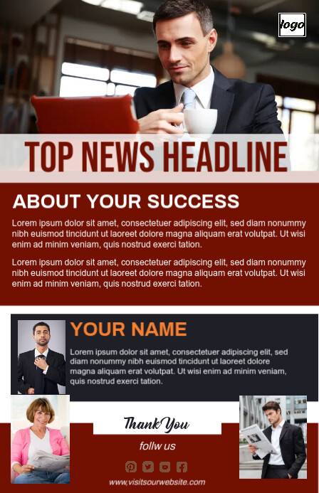 Newsletter Examples Visual Poster Newsletter Poster Template | PosterMyWall