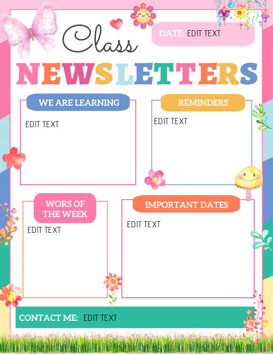 Newsletter Template, Flyer (format US Letter)