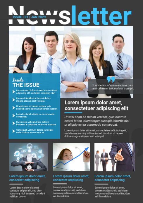 Newsletter Poster Examples Newsletter Template | PosterMyWall